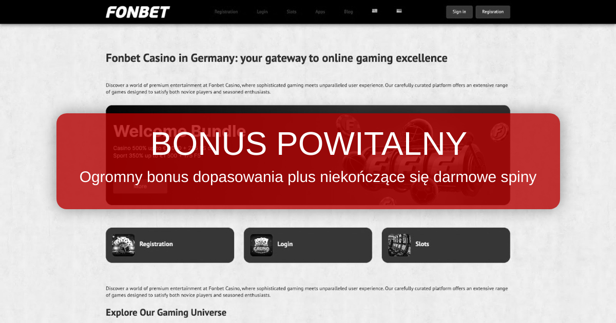 Fonbet Casino welcome bonus