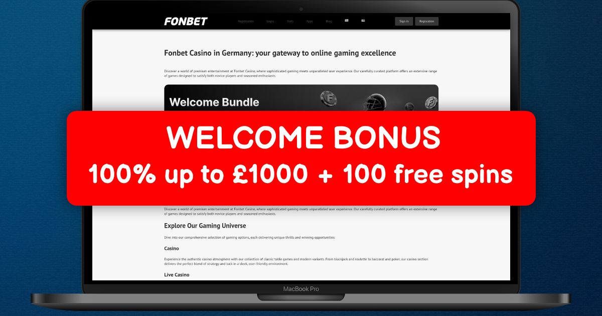 Fonbet Casino welcome bonus
