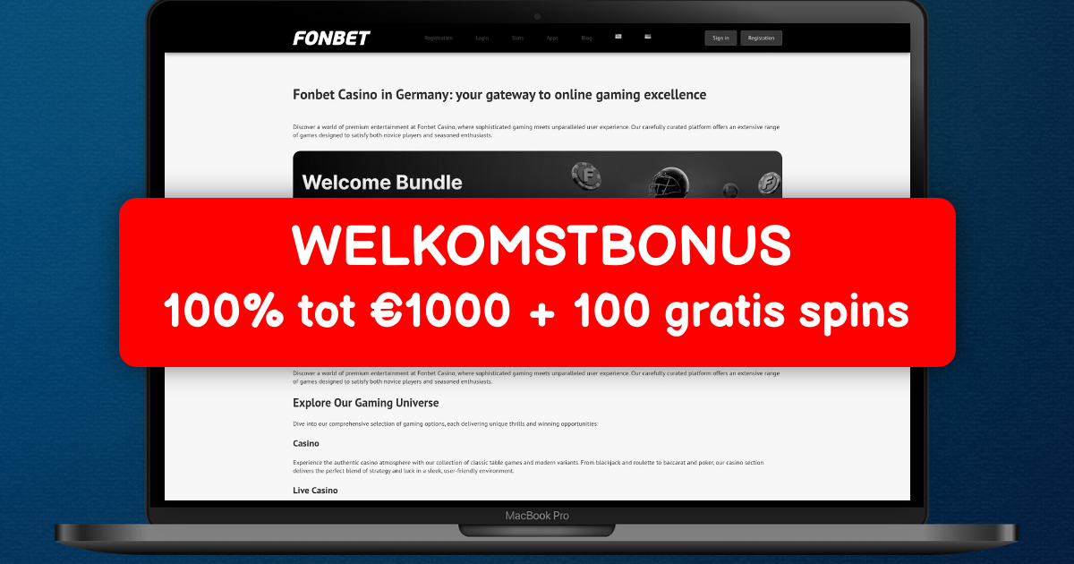 Fonbet Casino welcome bonus