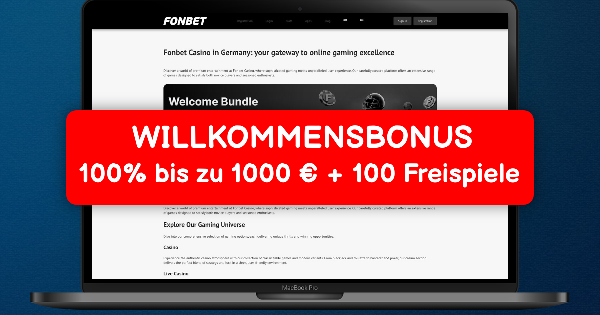 Fonbet Casino welcome bonus