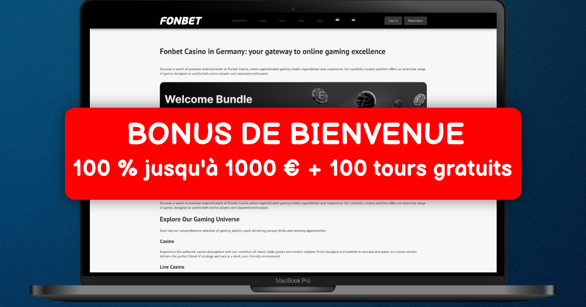 Fonbet Casino welcome bonus